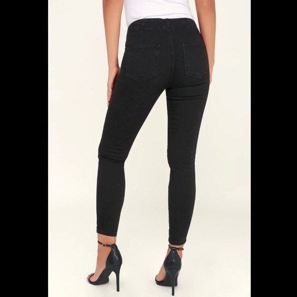 EC Pistola Moto Lace-Up High Rise Skinny Jeans sz 26 - Picture 3 of 9